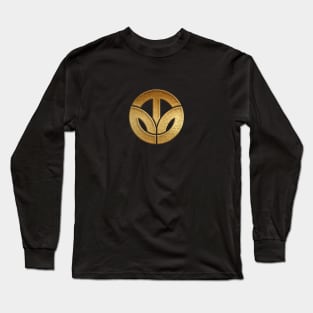 Fukui Prefecture Symbol in Gold Faux Long Sleeve T-Shirt